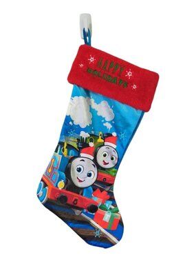 2023 Thomas the Train Tank Engine Blue Christmas Stocking HAPPY HOLIDAYS Ruz